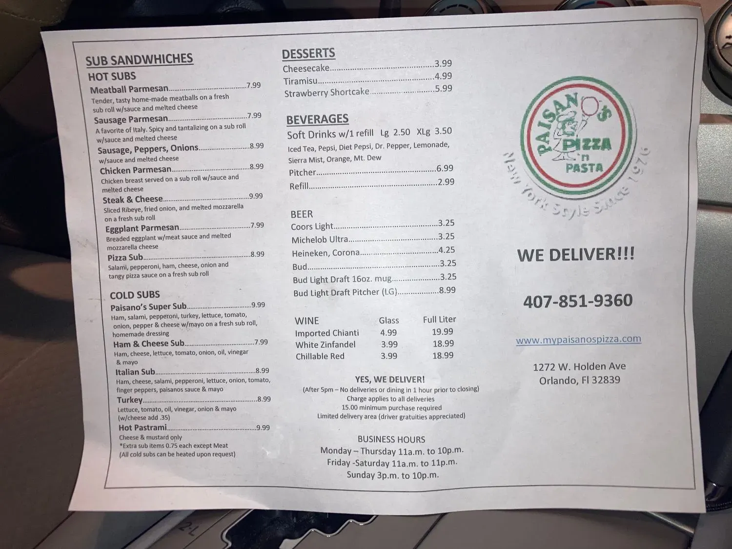 Menu 1