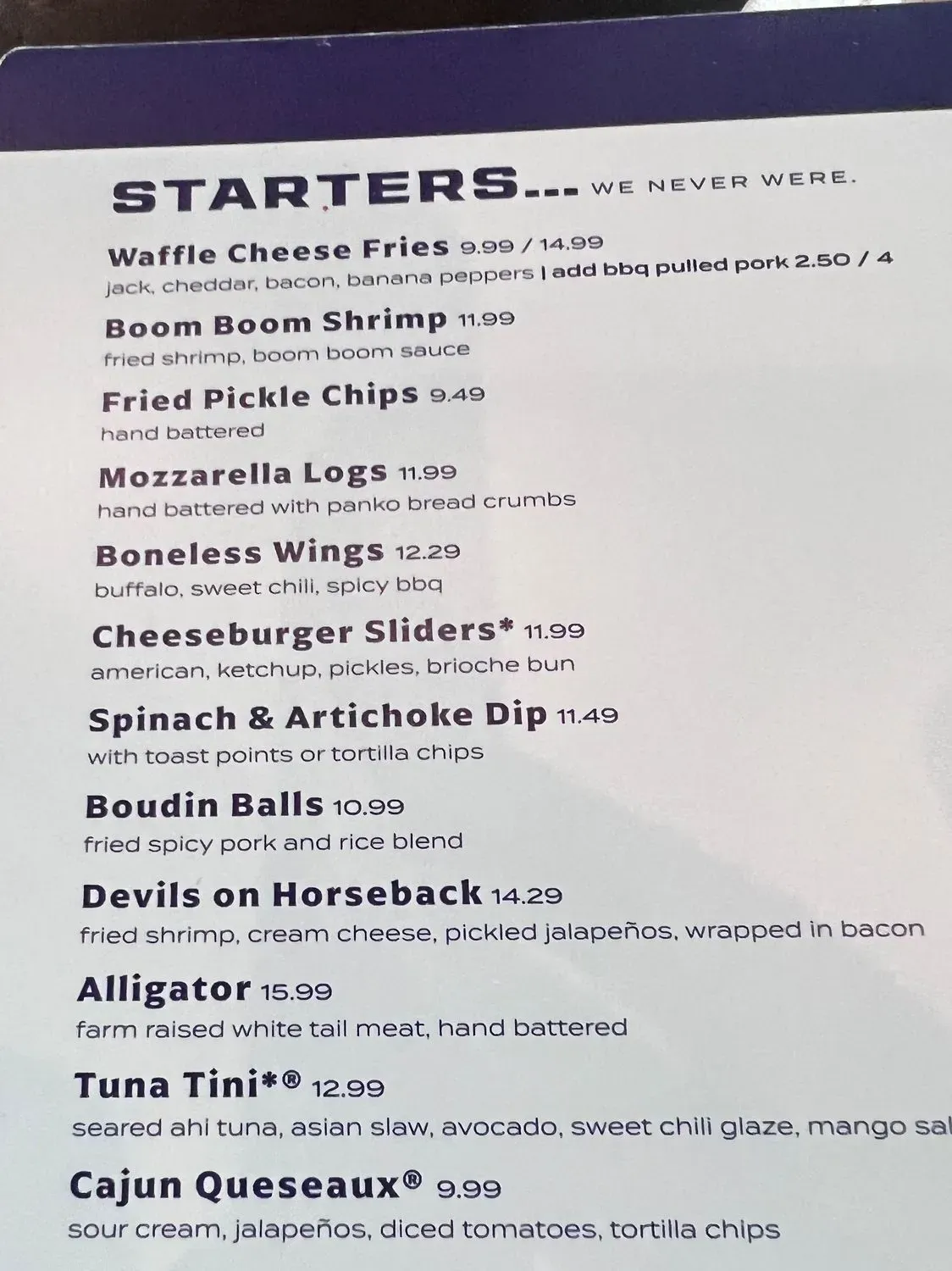 Menu 5