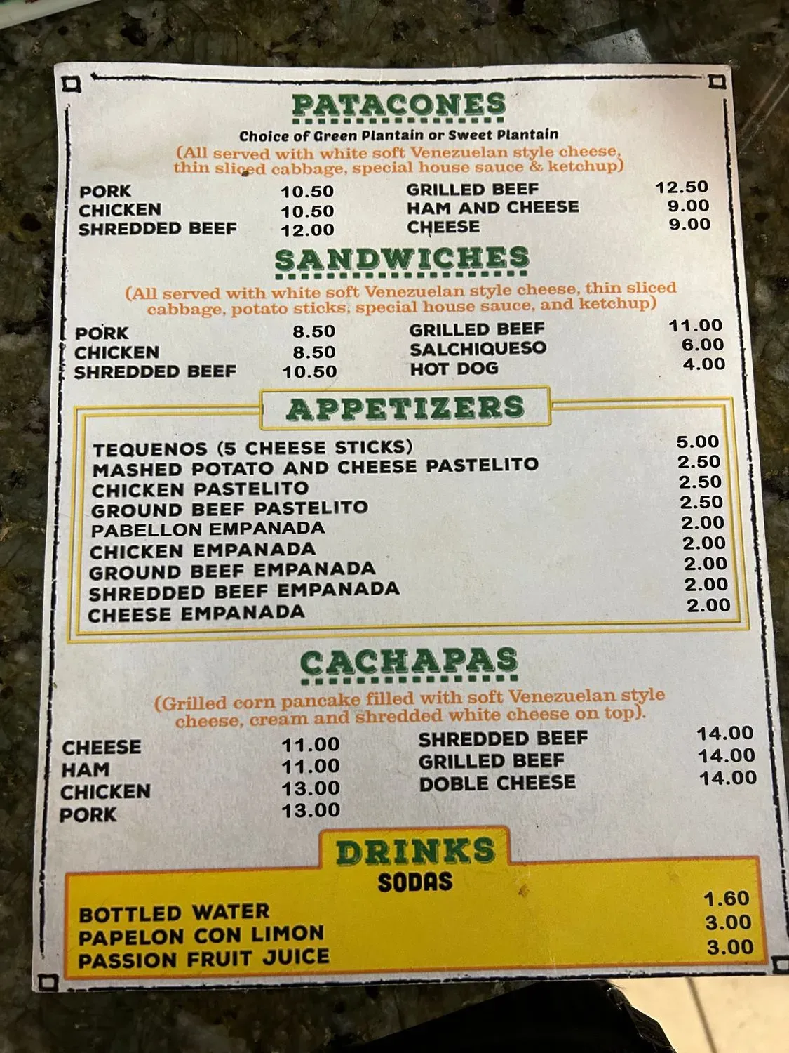 Menu 1