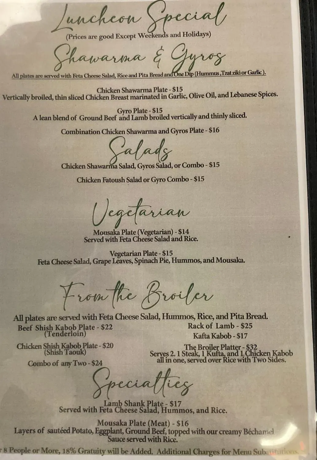 Menu 6