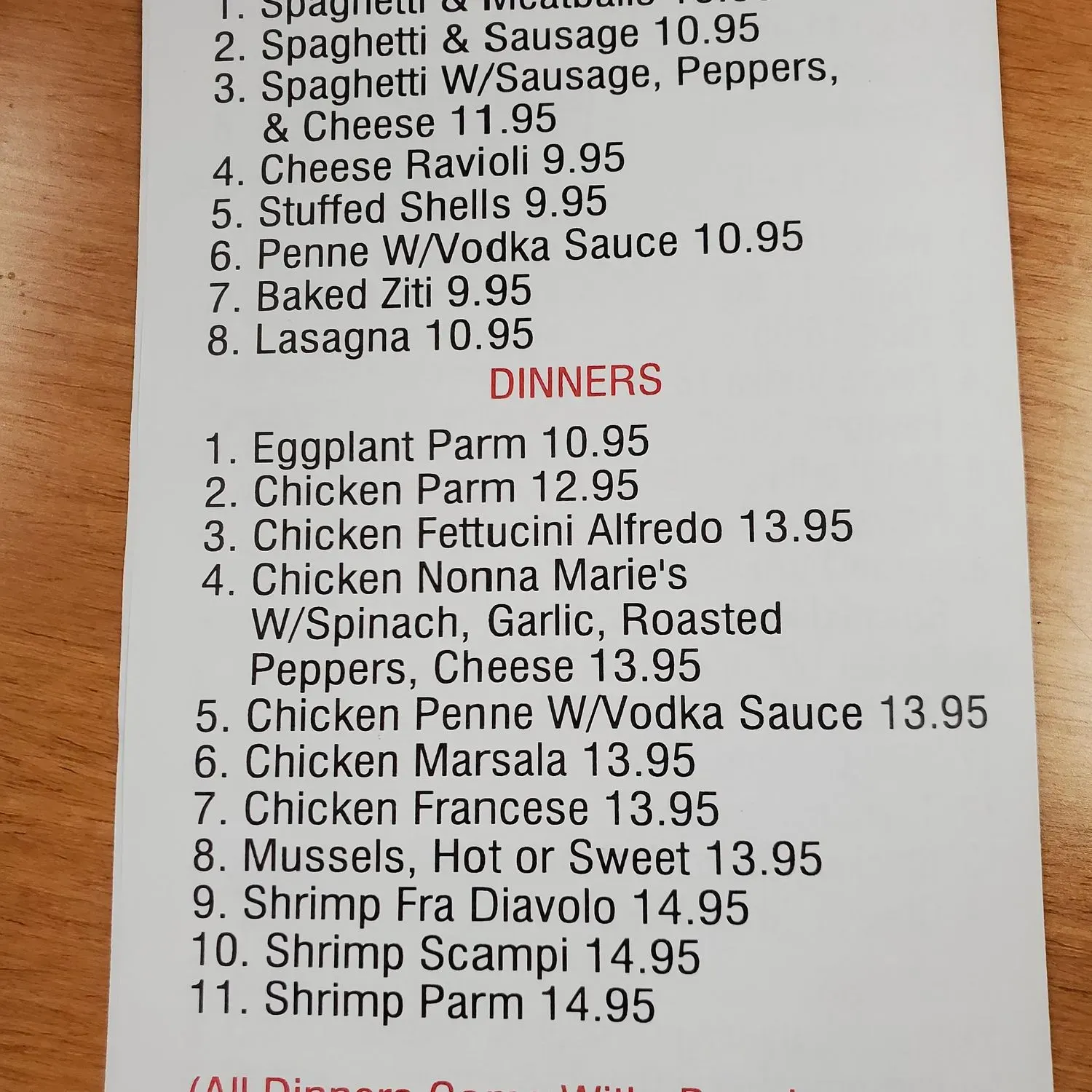 Menu 1