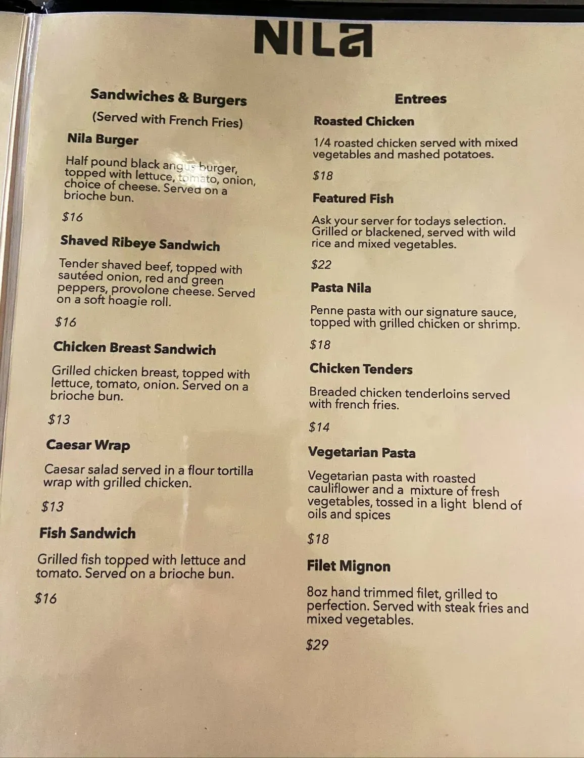 Menu 1