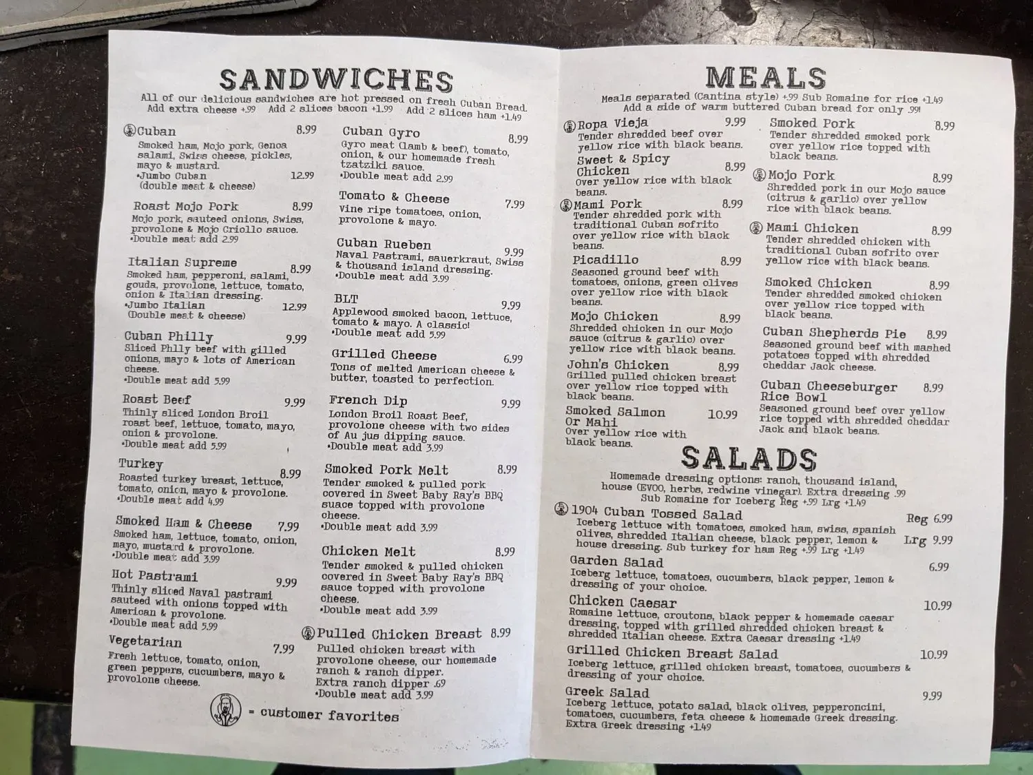 Menu 1