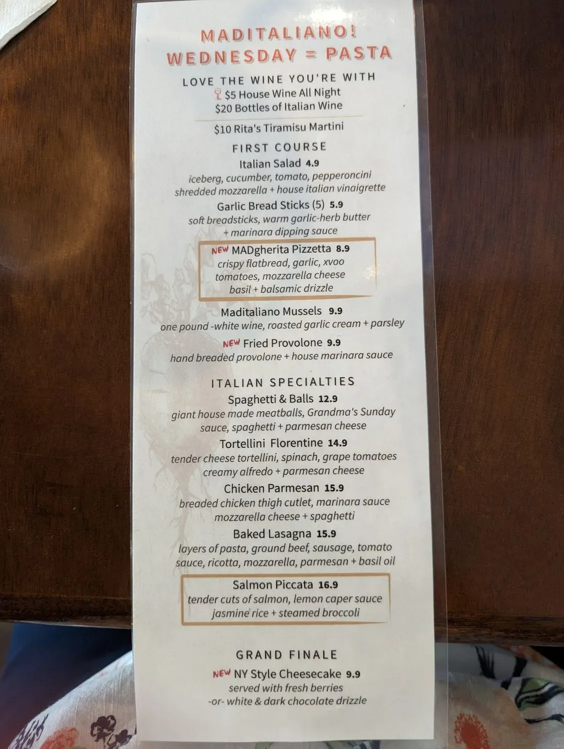 Menu 5