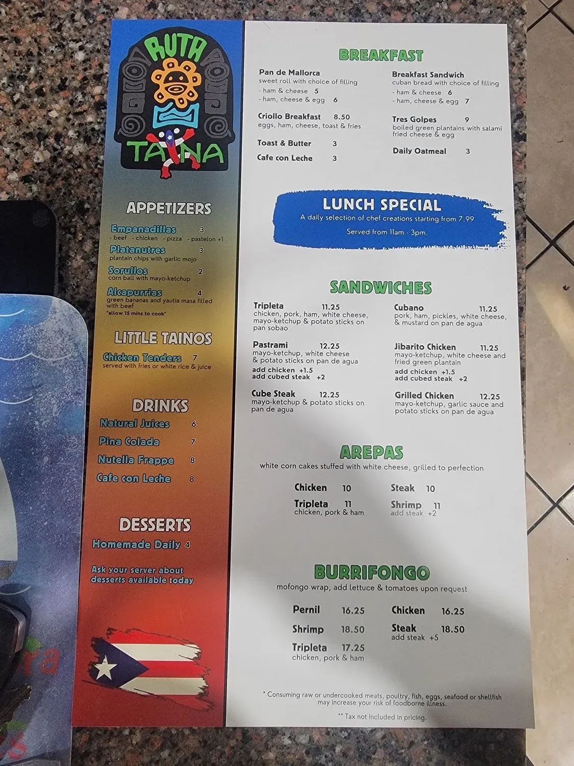 Menu 1