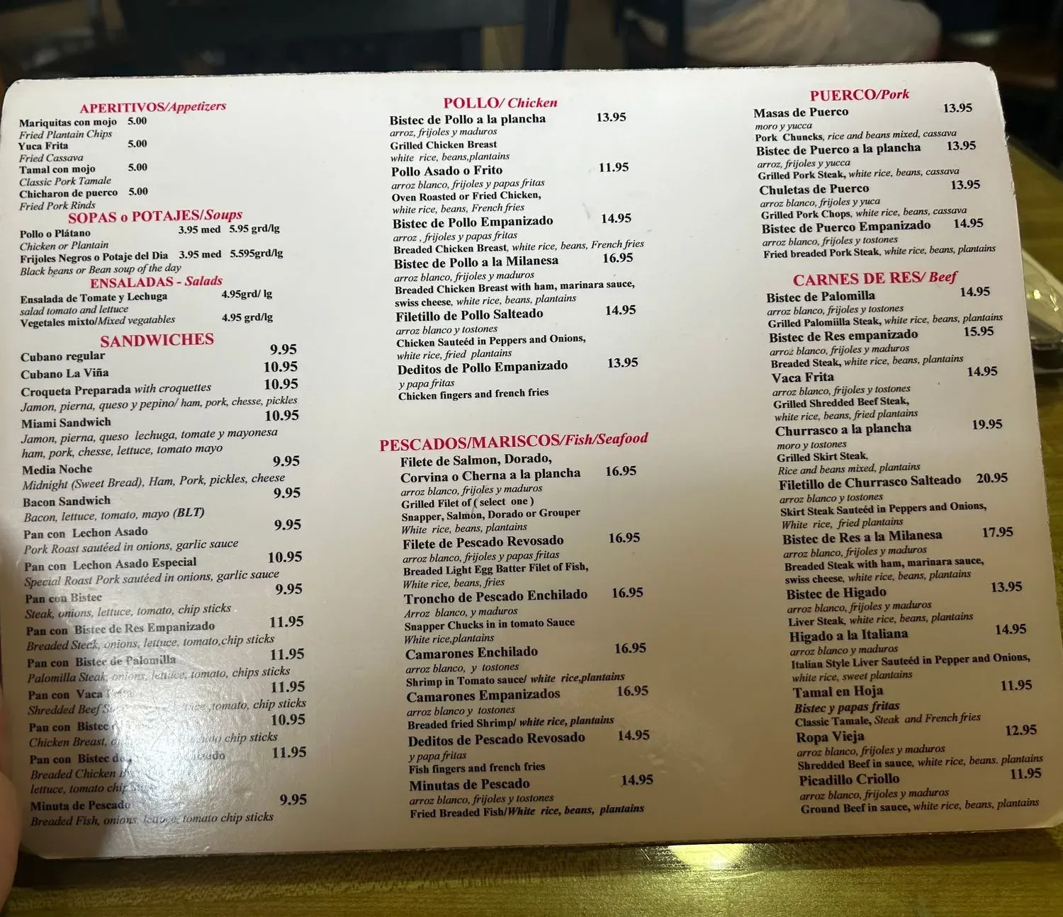 Menu 1