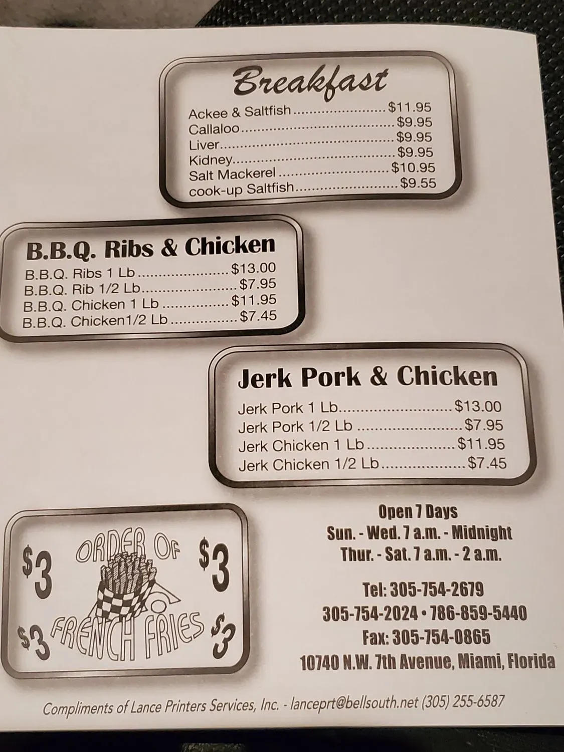 Menu 1