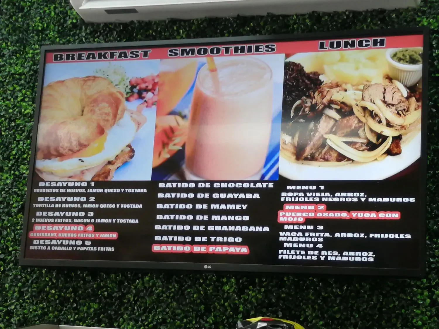 Menu 1