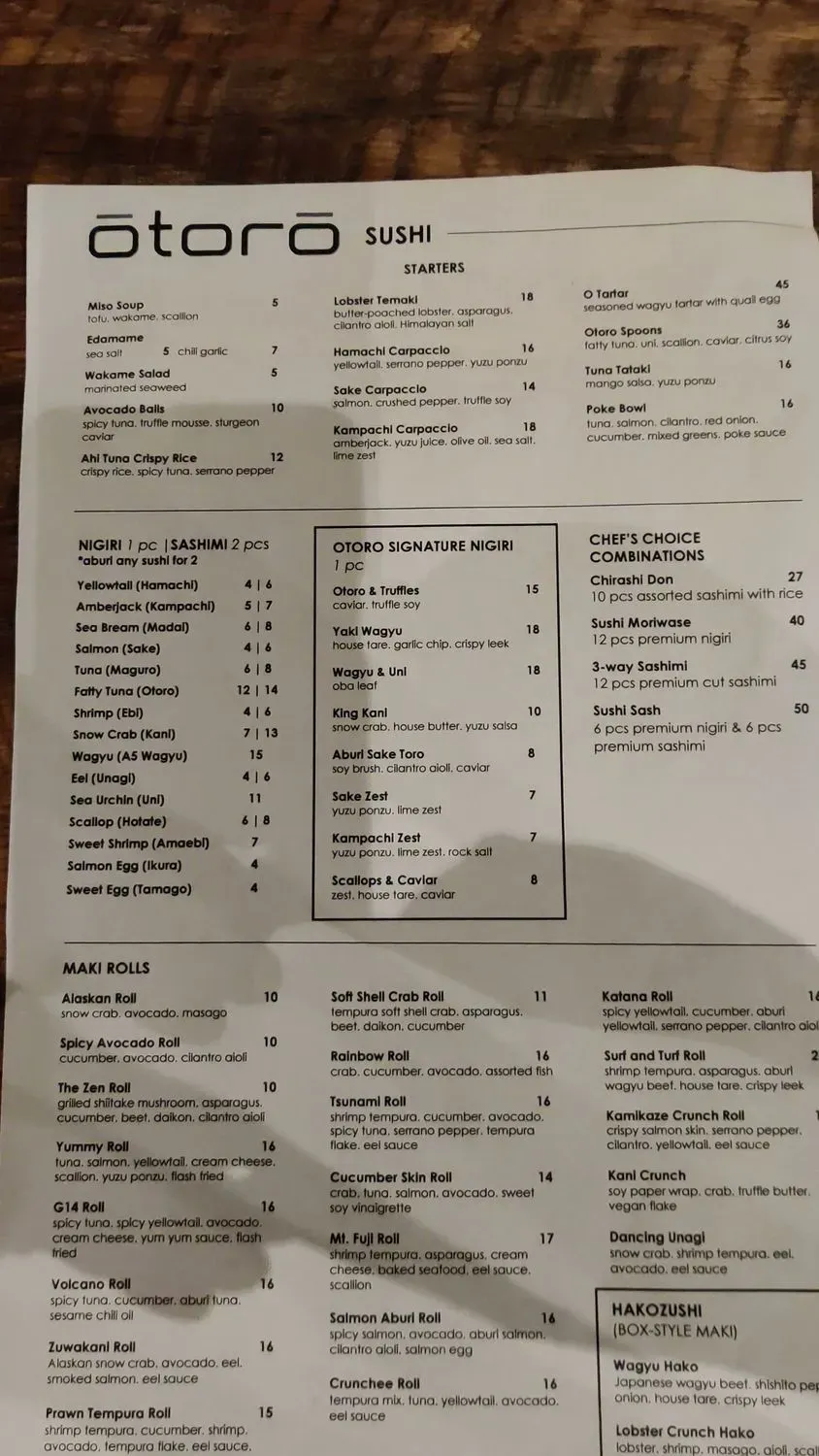 Menu 5