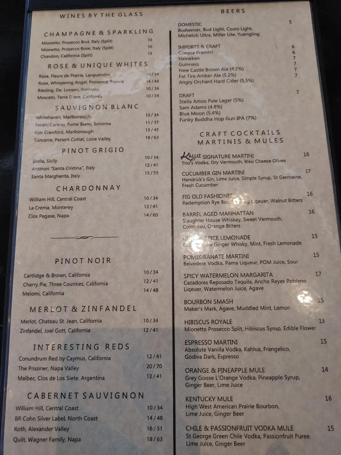 Menu 1