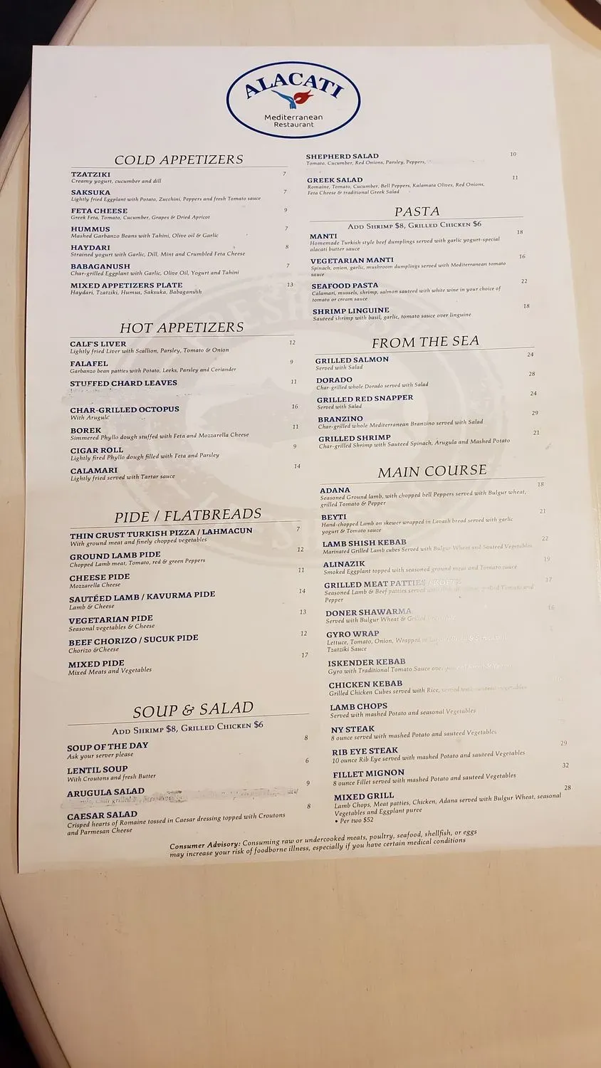 Menu 1