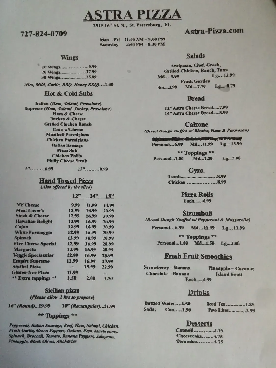 Menu 1