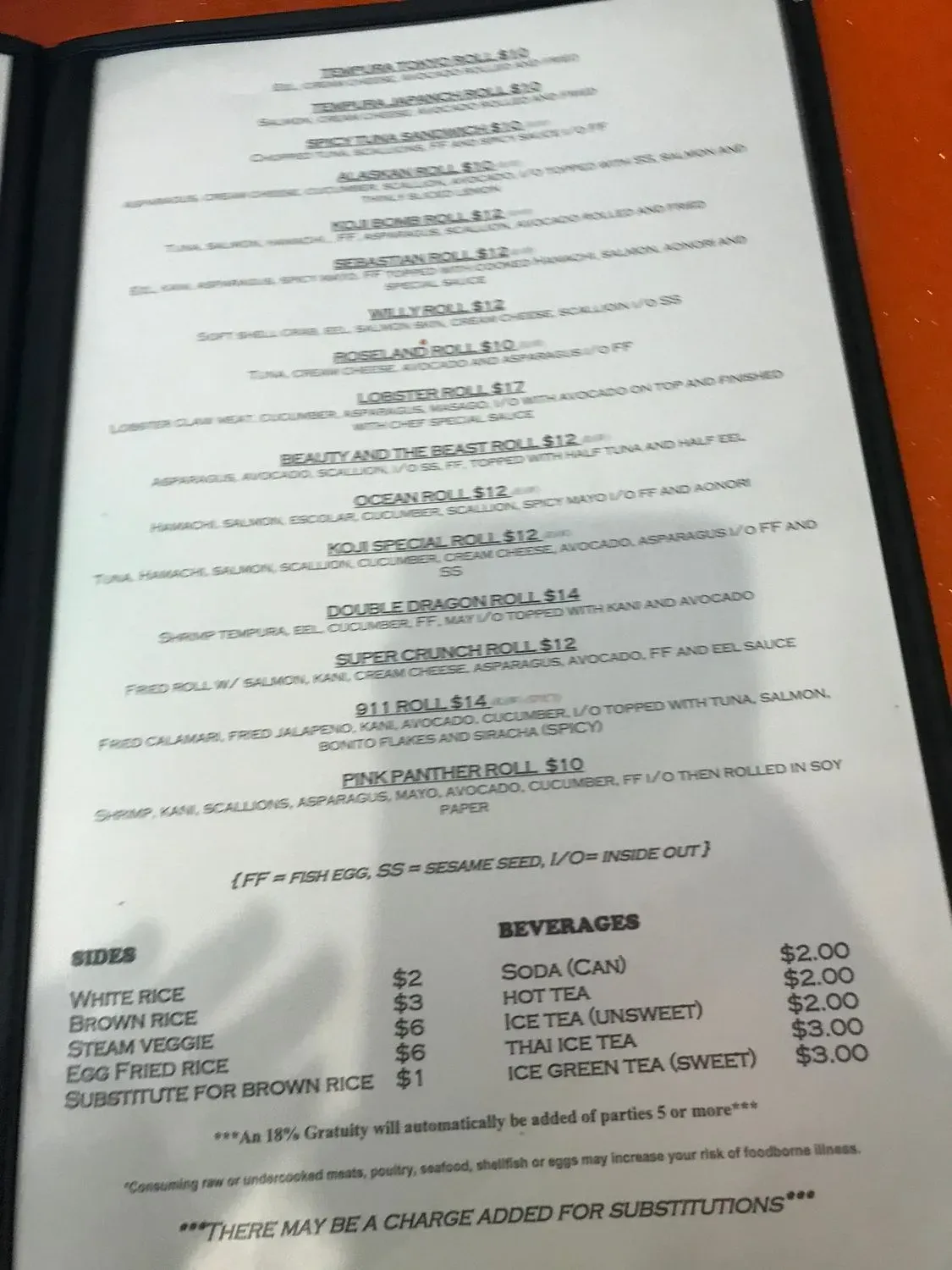 Menu 6