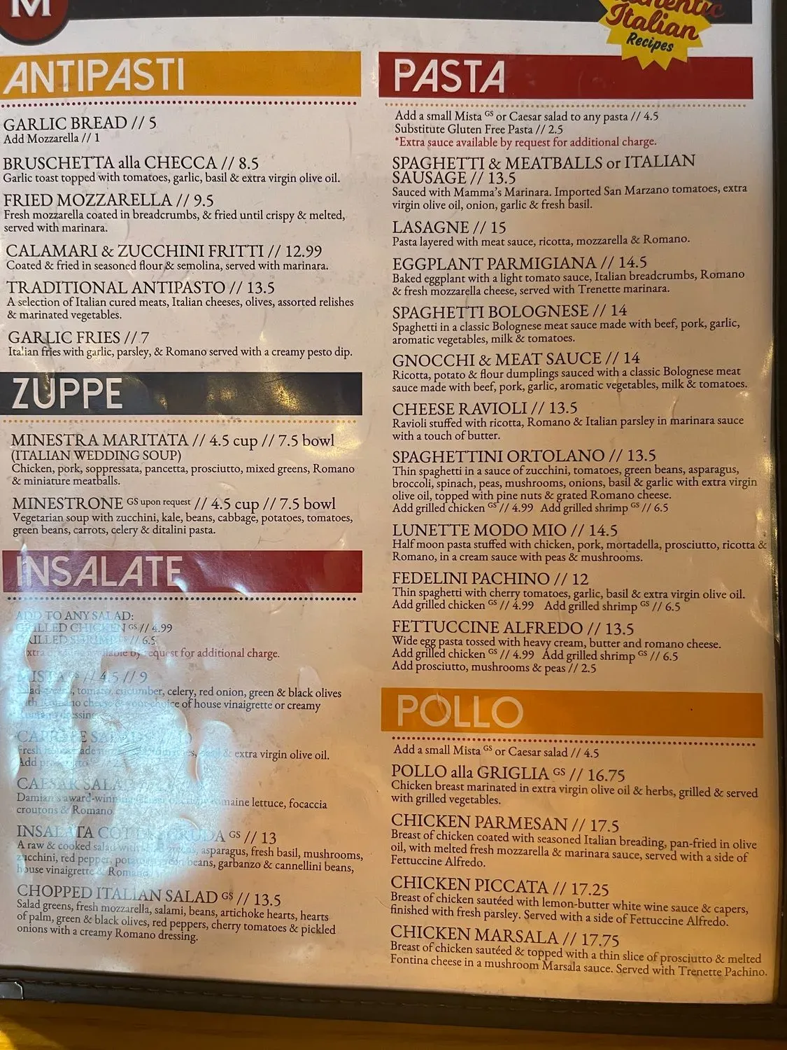 Menu 2