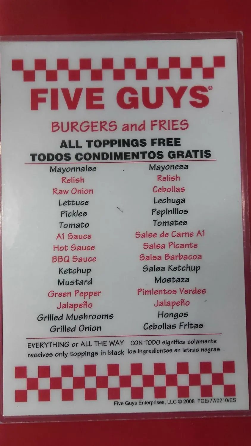 Menu 5