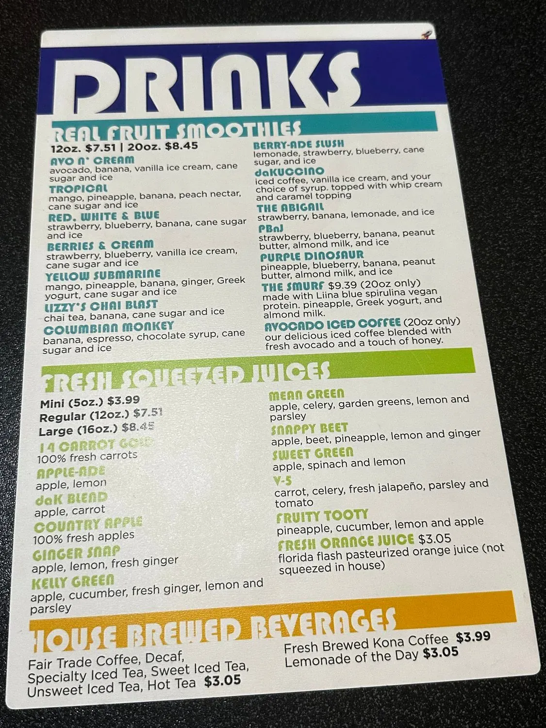 Menu 1