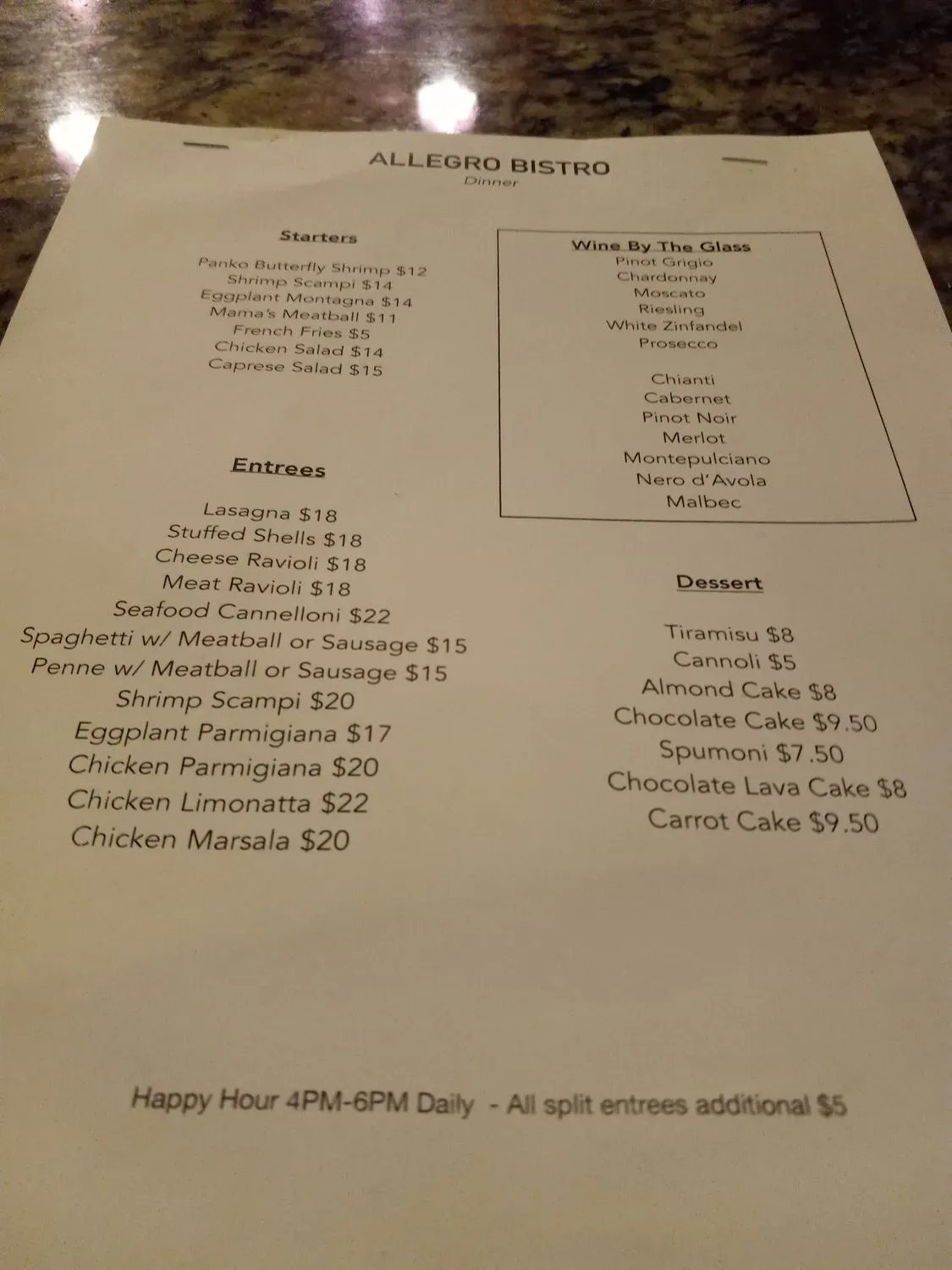 Menu 1