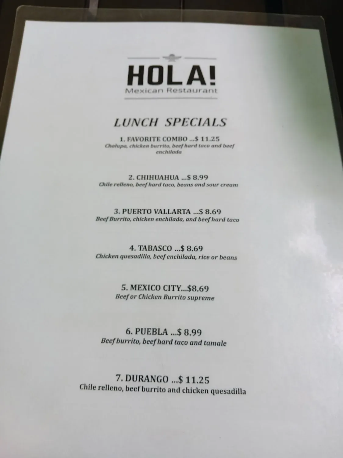 Menu 6