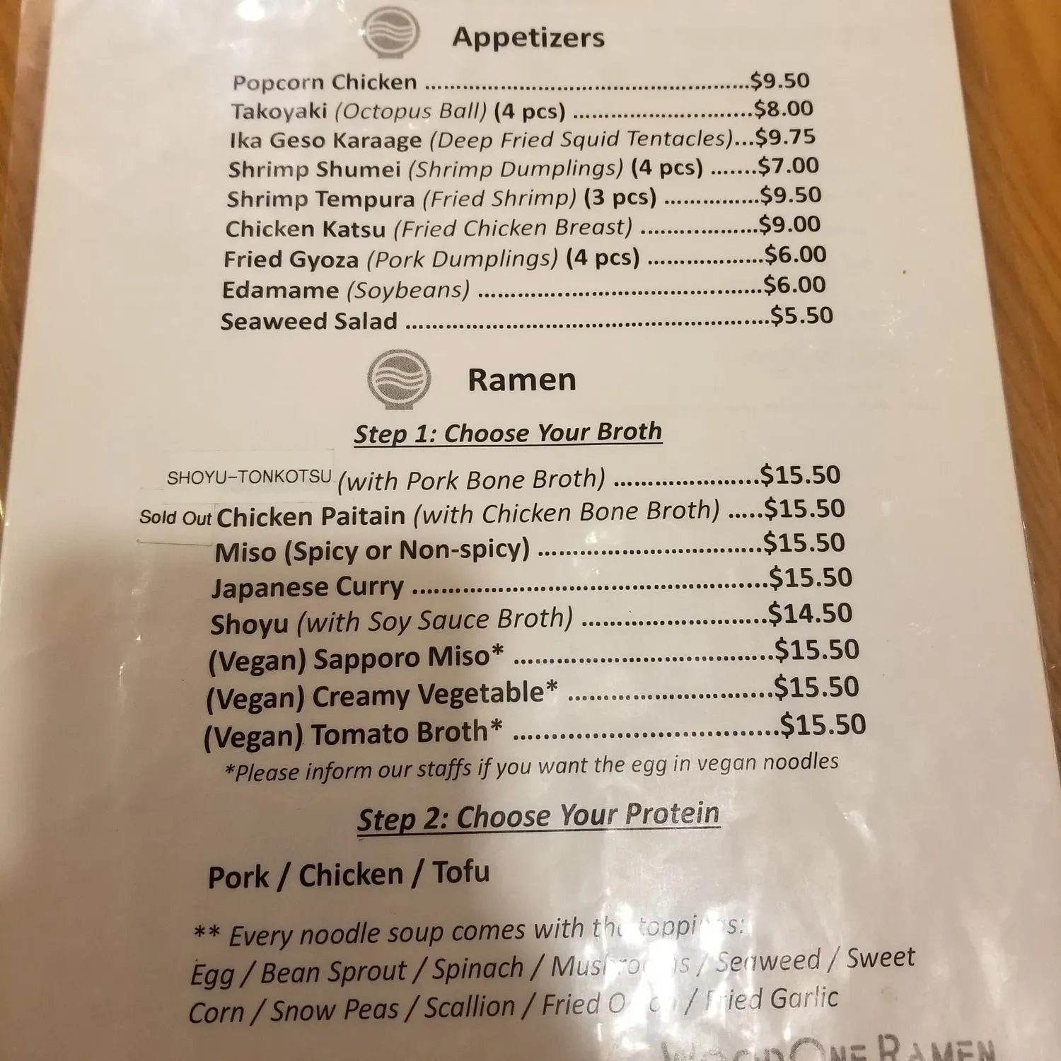 Menu 6