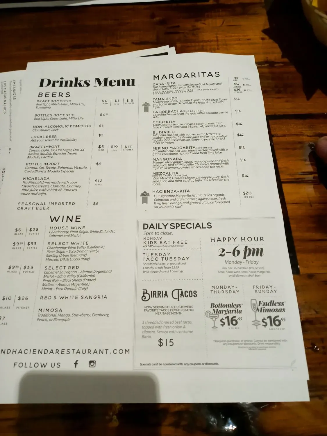 Menu 1