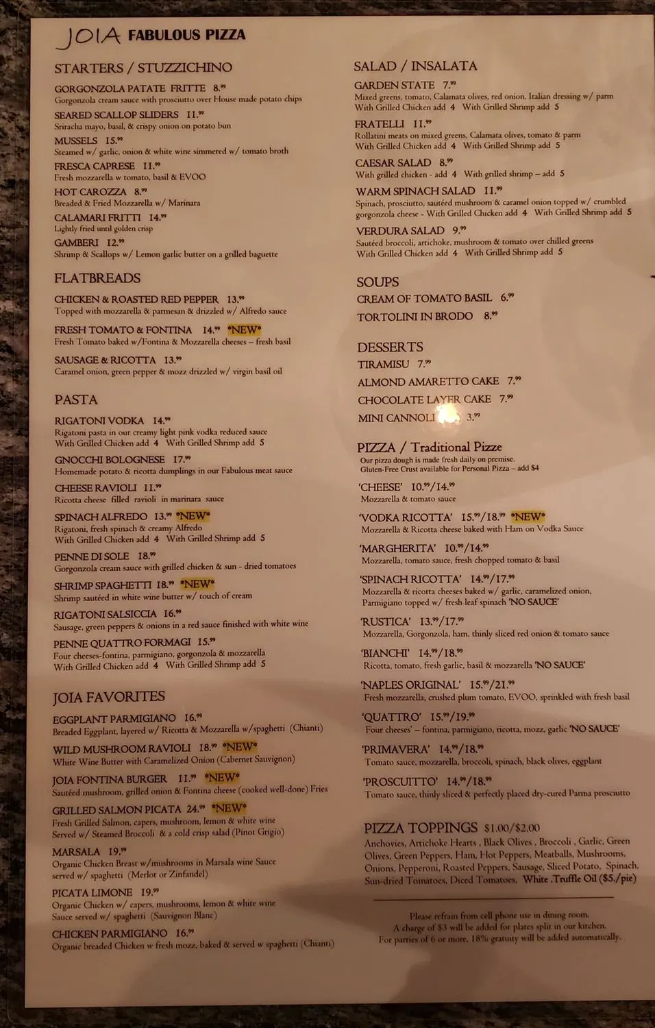 Menu 5