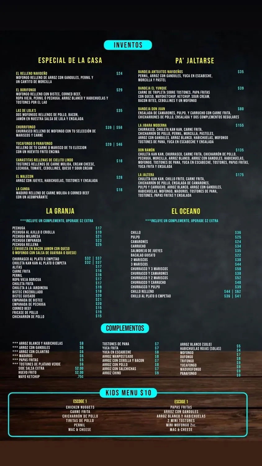 Menu 1