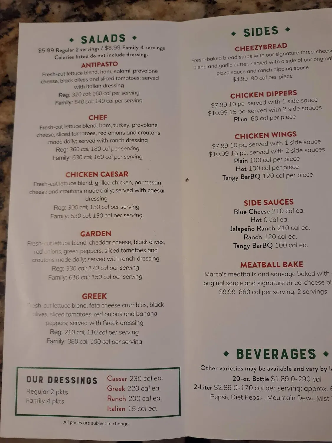 Menu 5