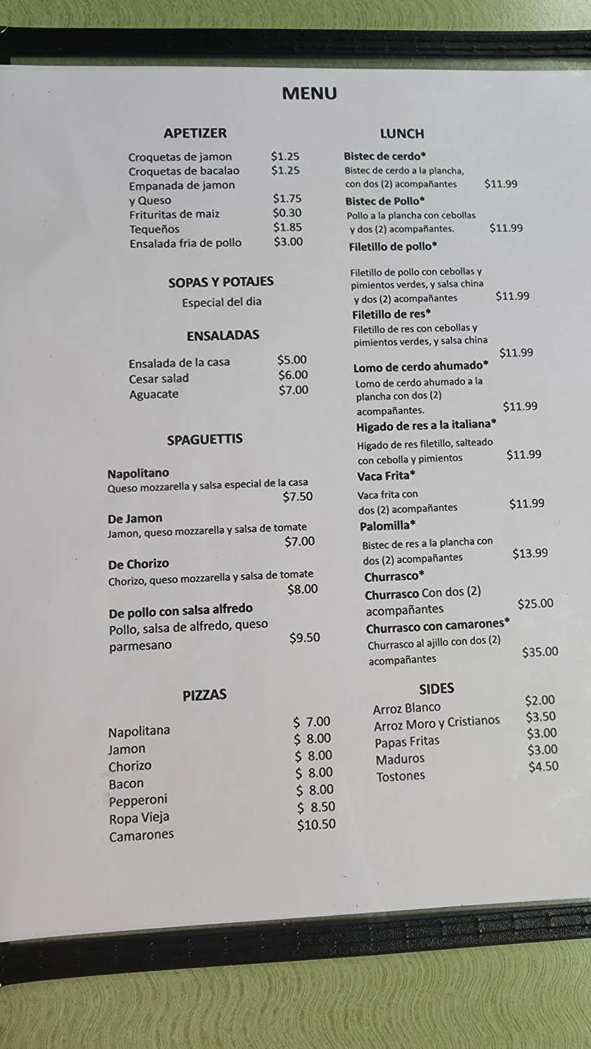 Menu 1