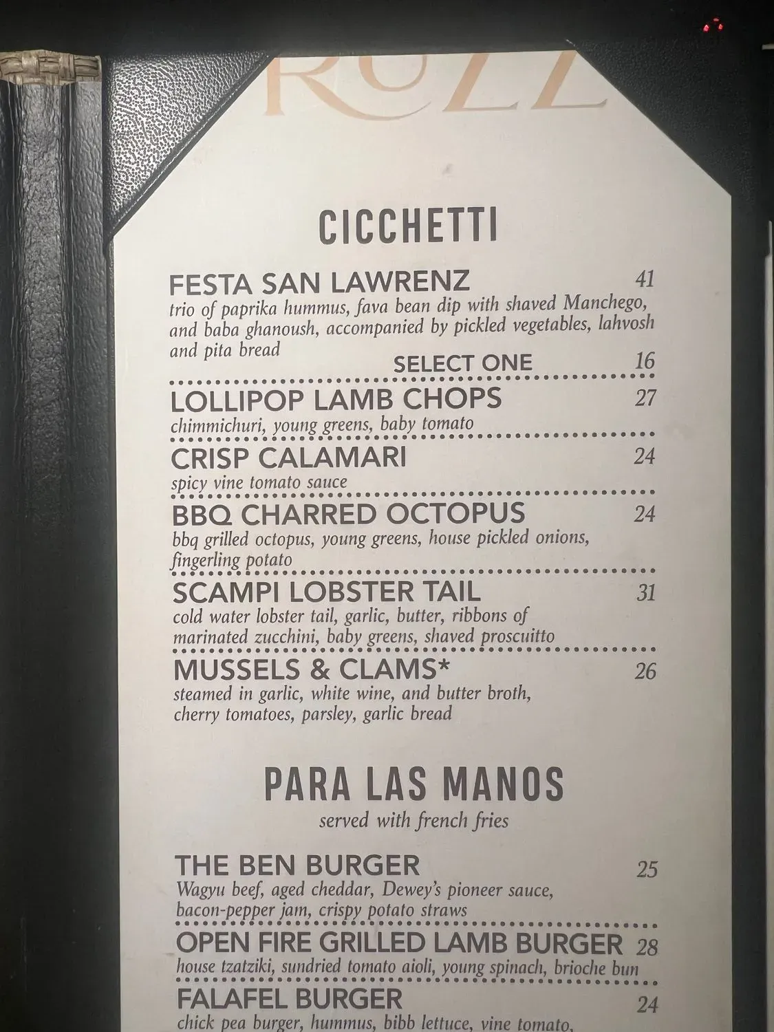 Menu 5