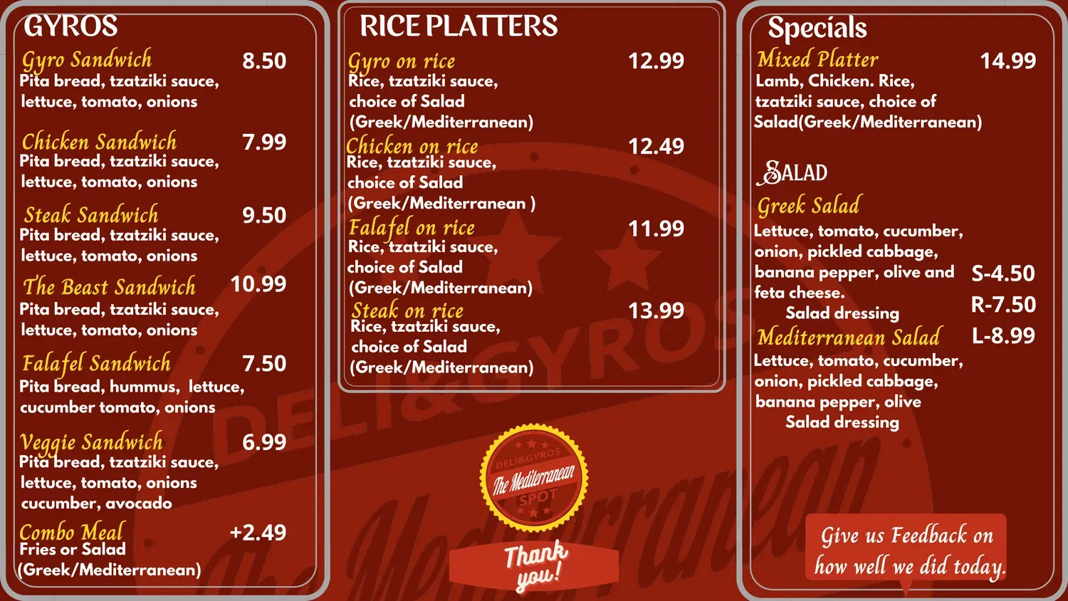 Menu 1