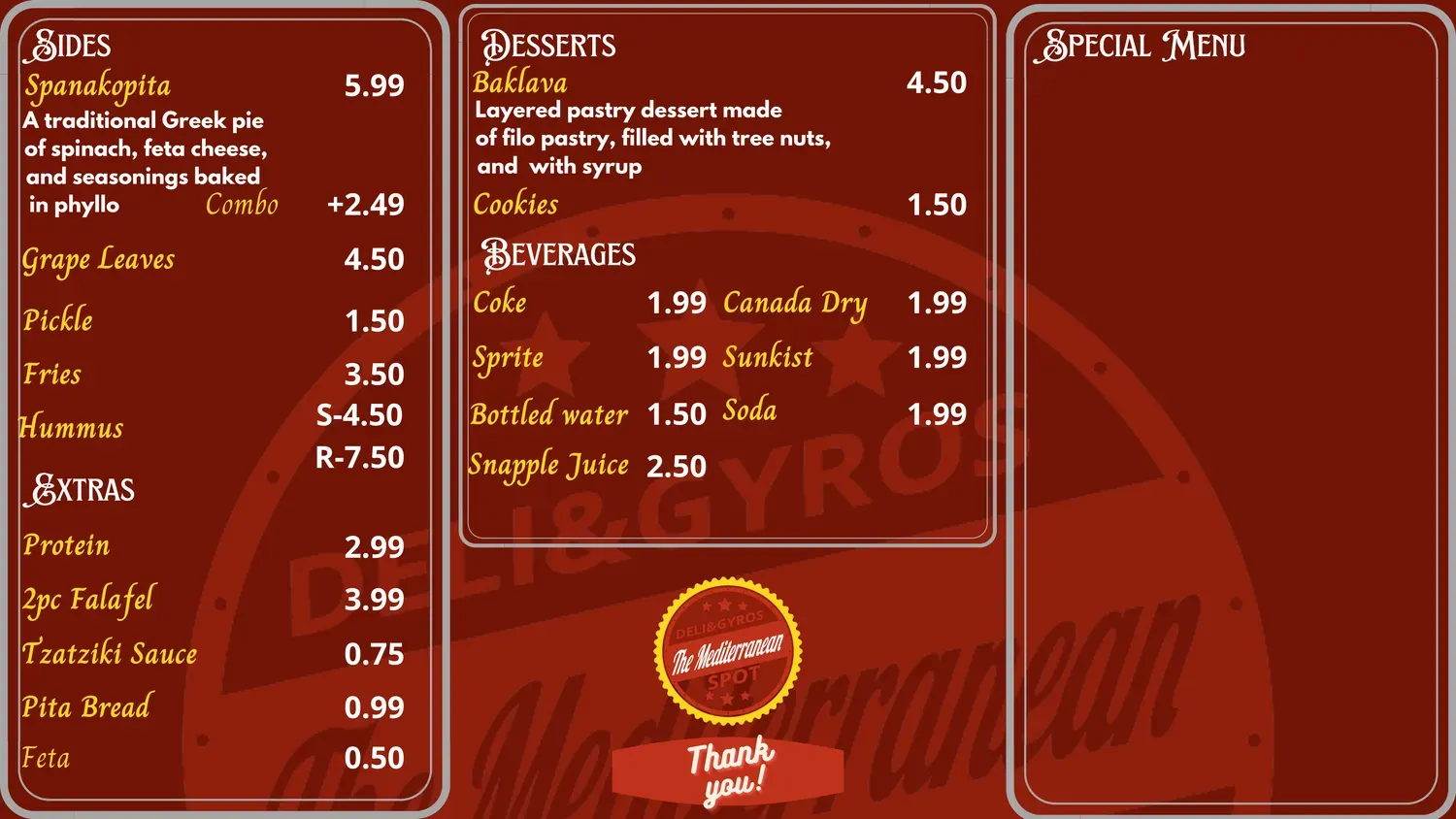 Menu 2