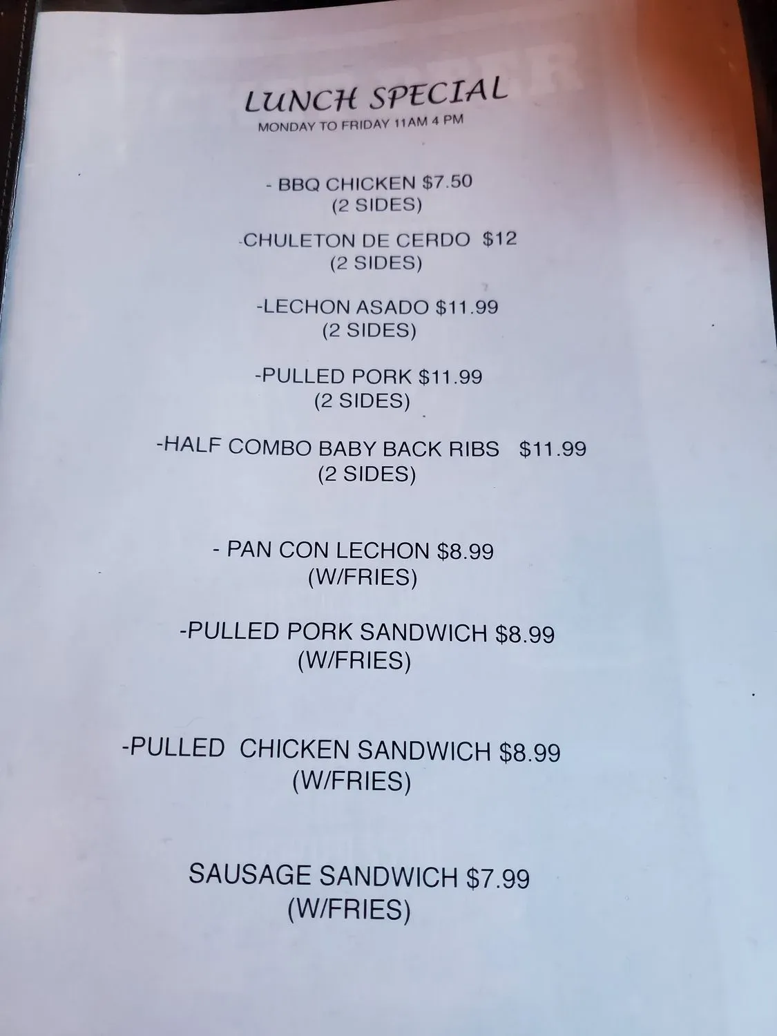 Menu 1