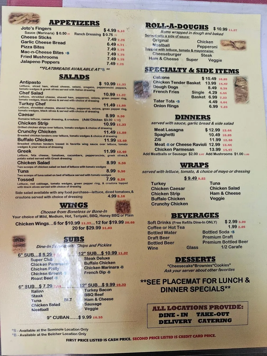 Menu 1