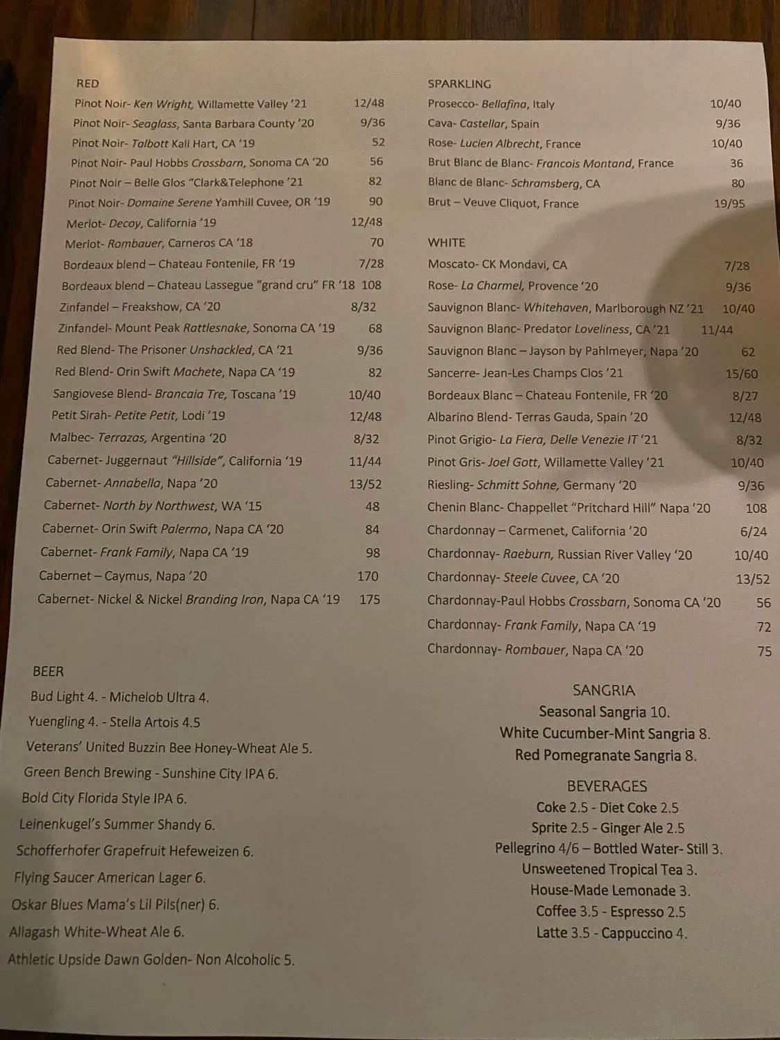 Menu 2