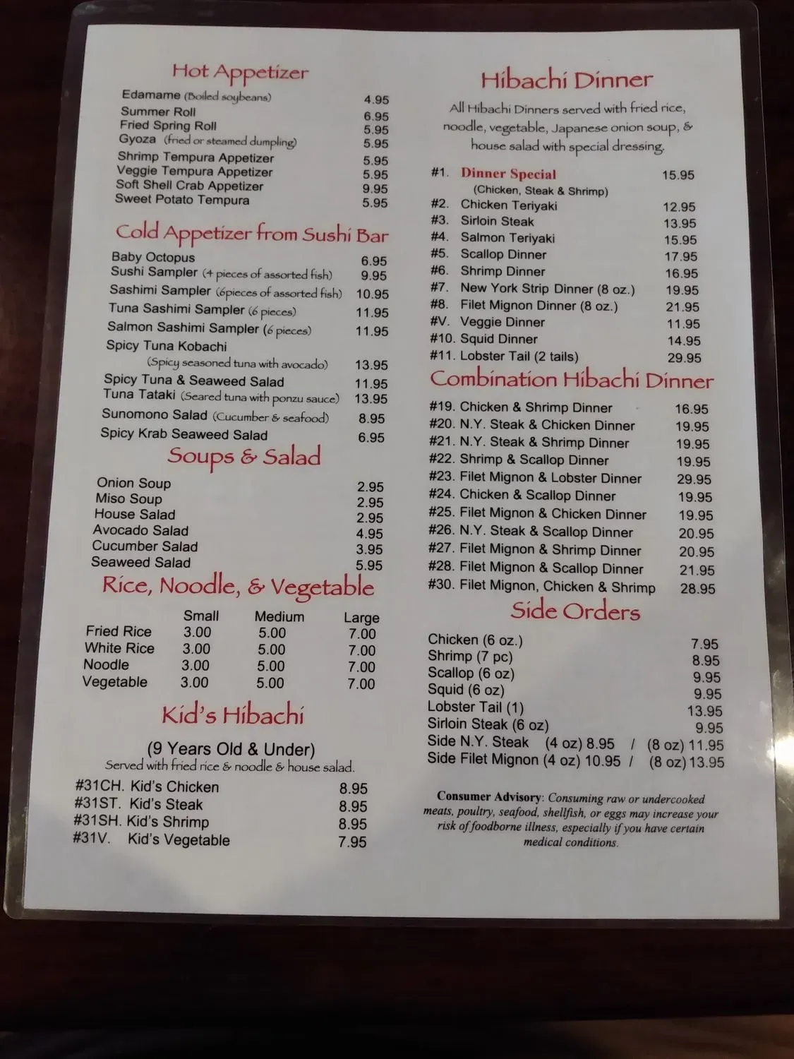 Menu 4