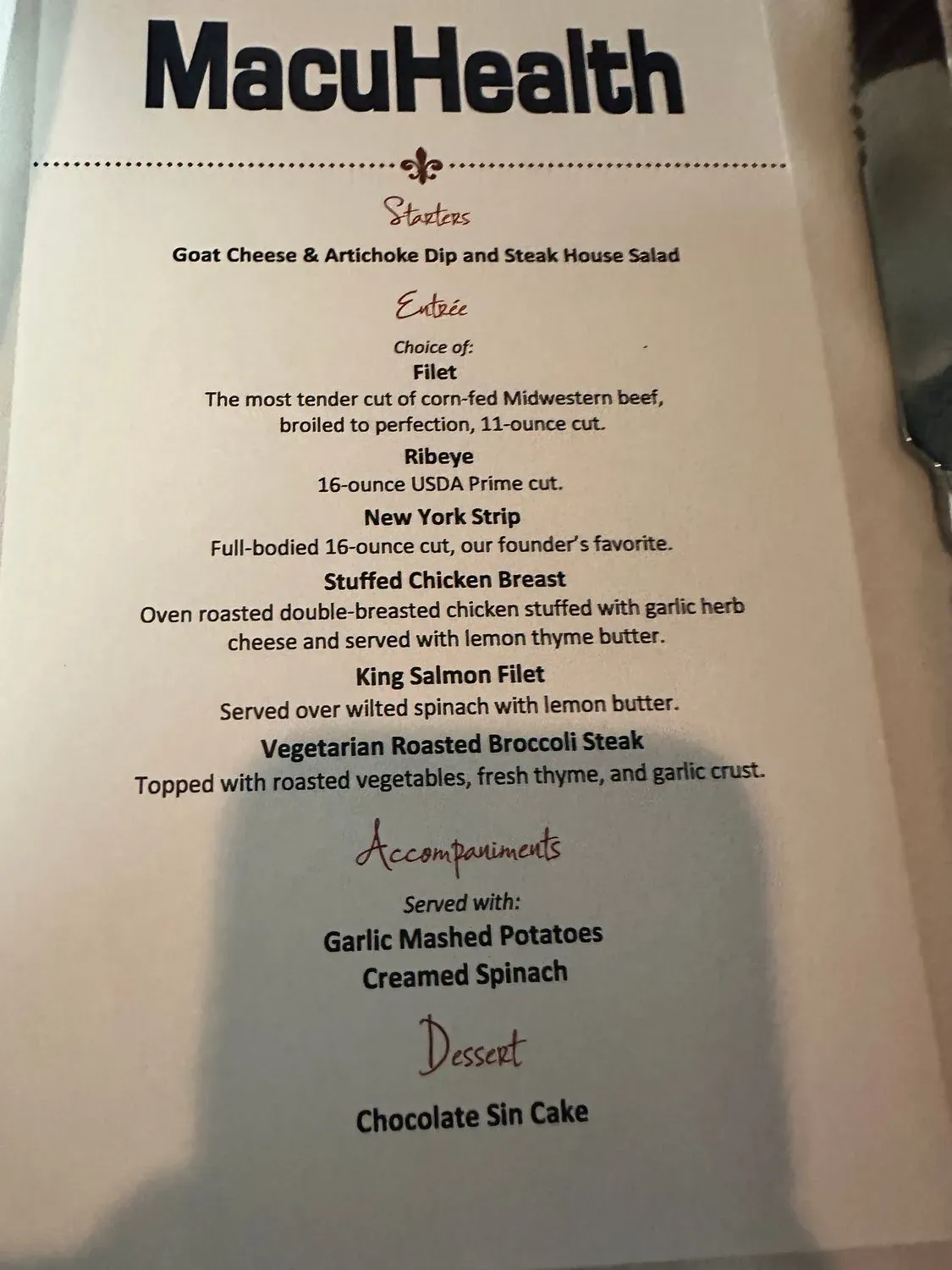 Menu 5