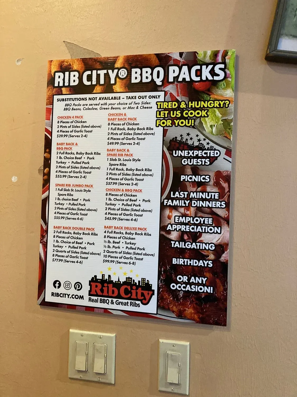 Rib City Menu - Updated November 2025