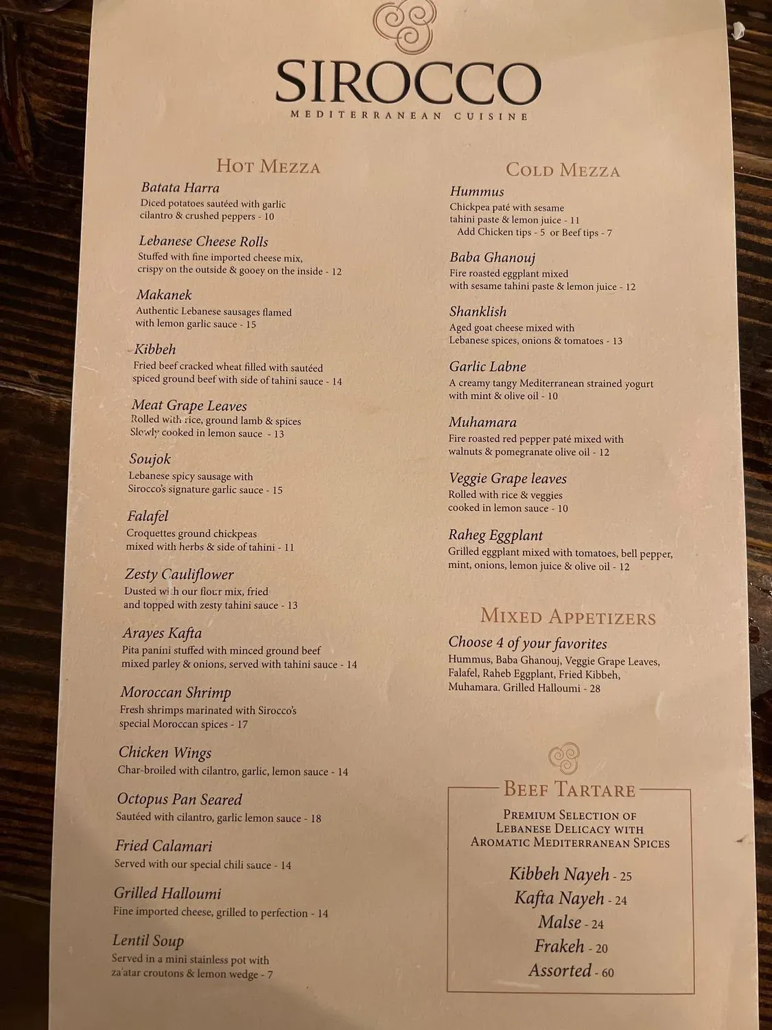 Menu 1