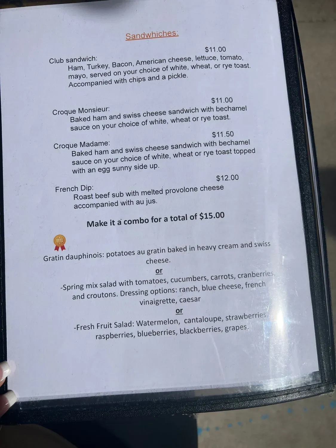 Menu 5