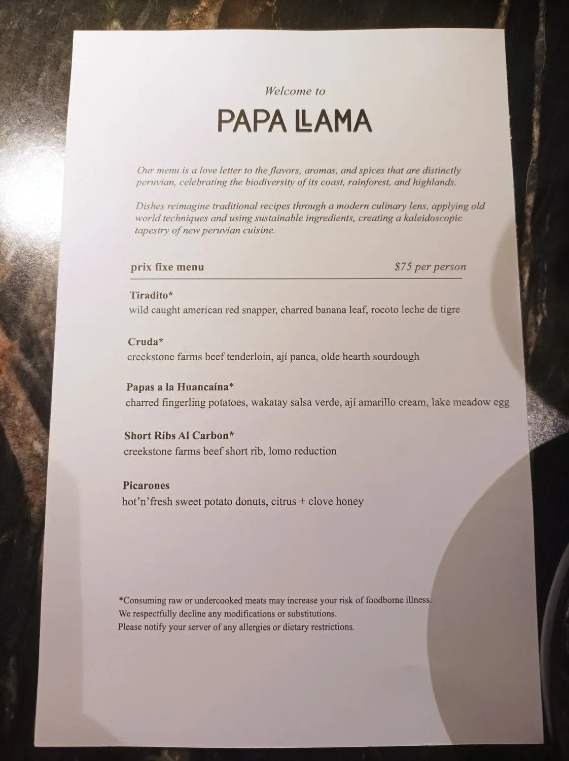 Menu 5