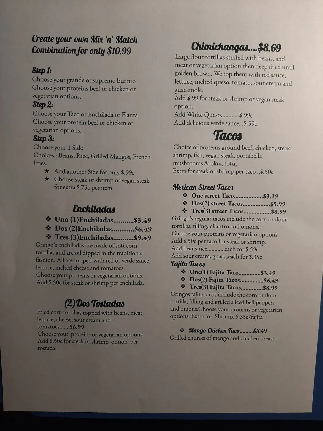 Menu 1