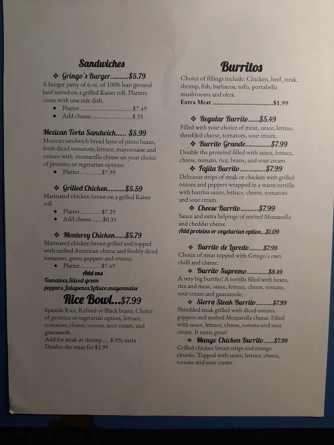 Menu 3