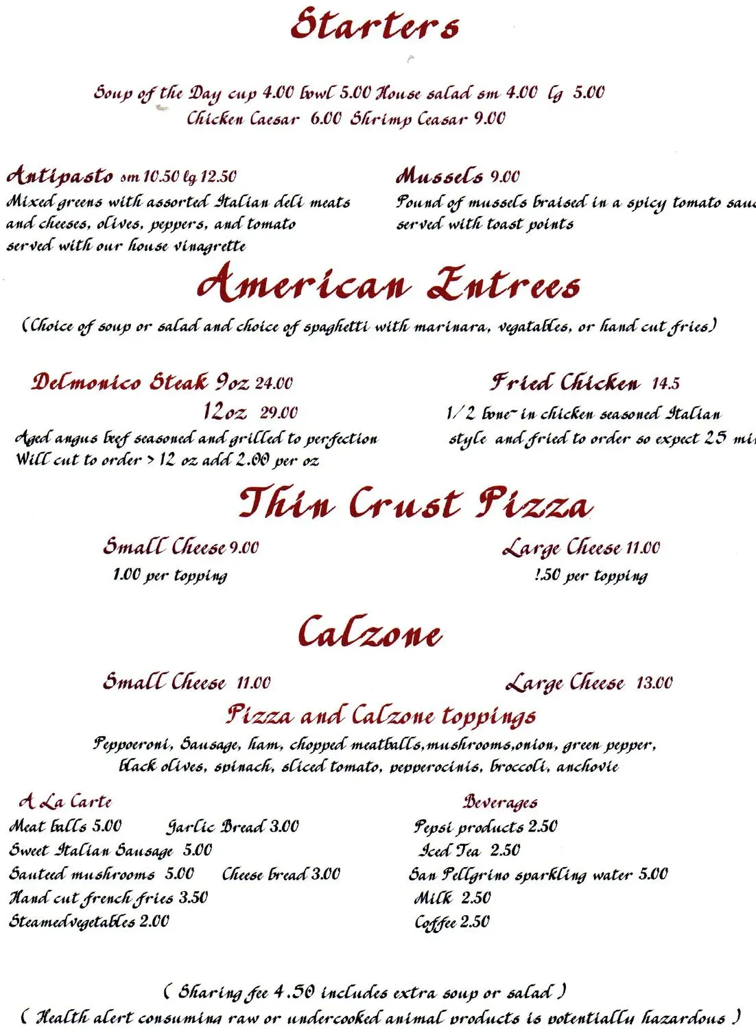 Menu 4