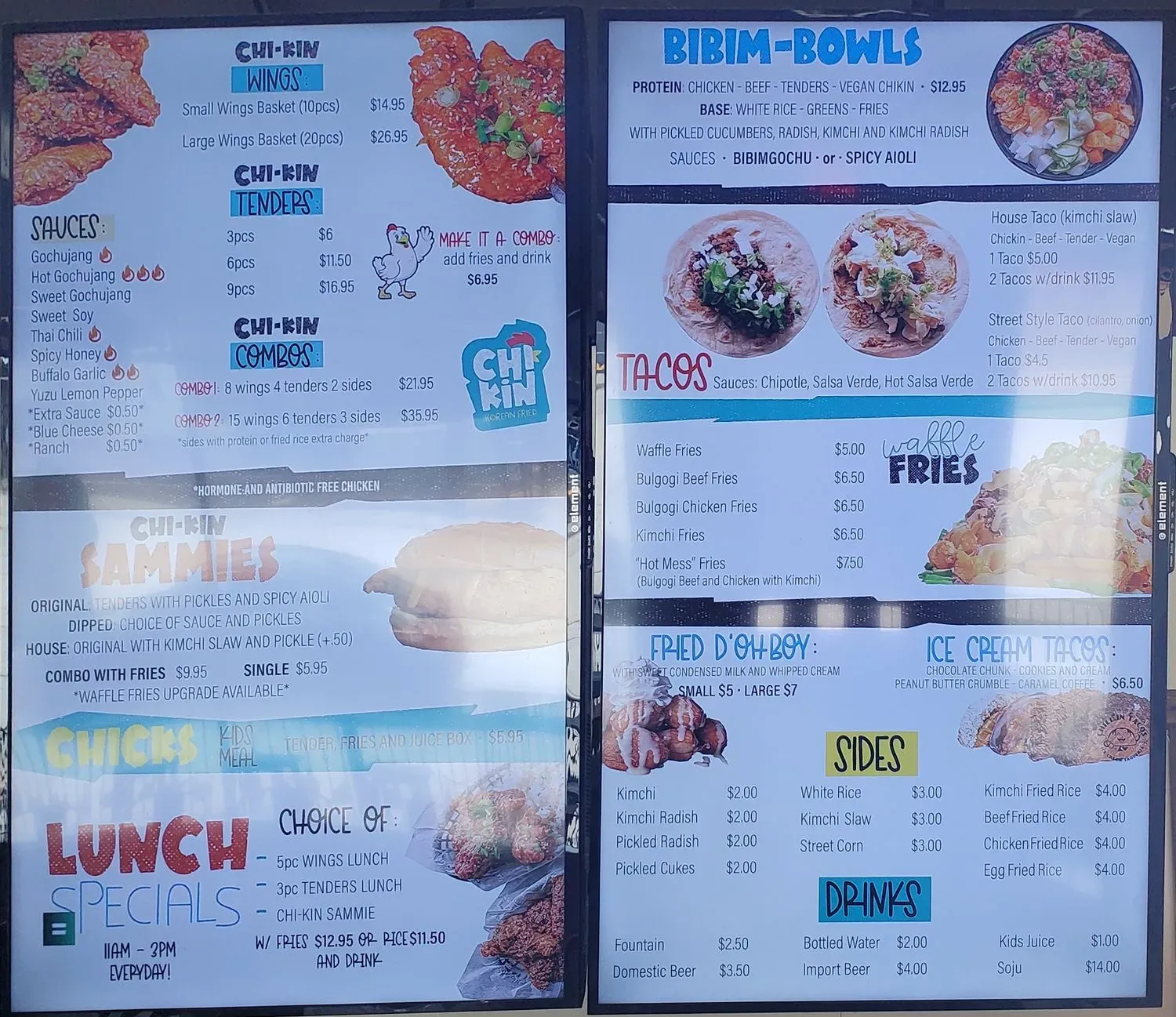 Chi-Kin Menu - Updated November 2025