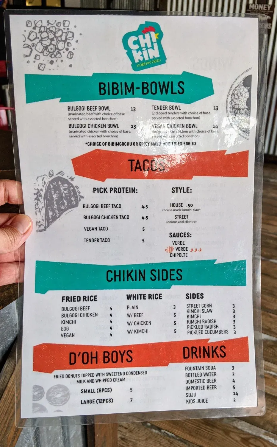 Chi-Kin Menu - Updated November 2025