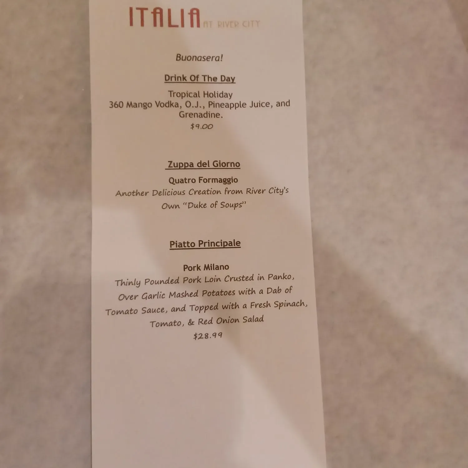 Menu 1