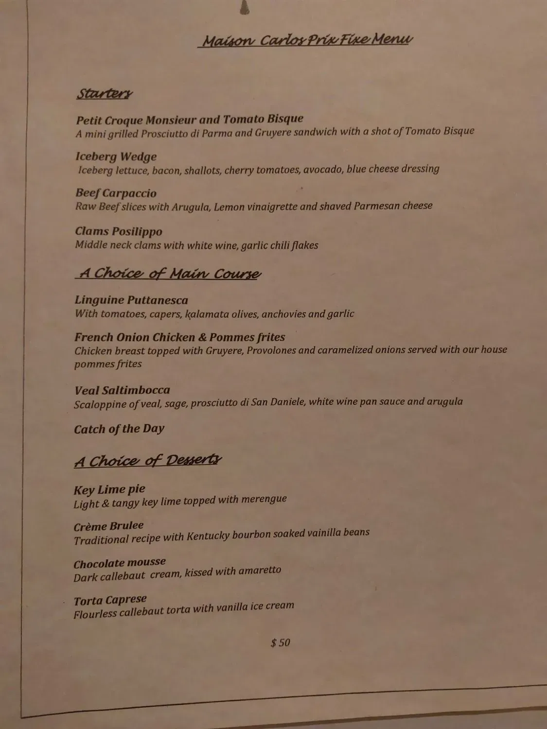 Menu 1