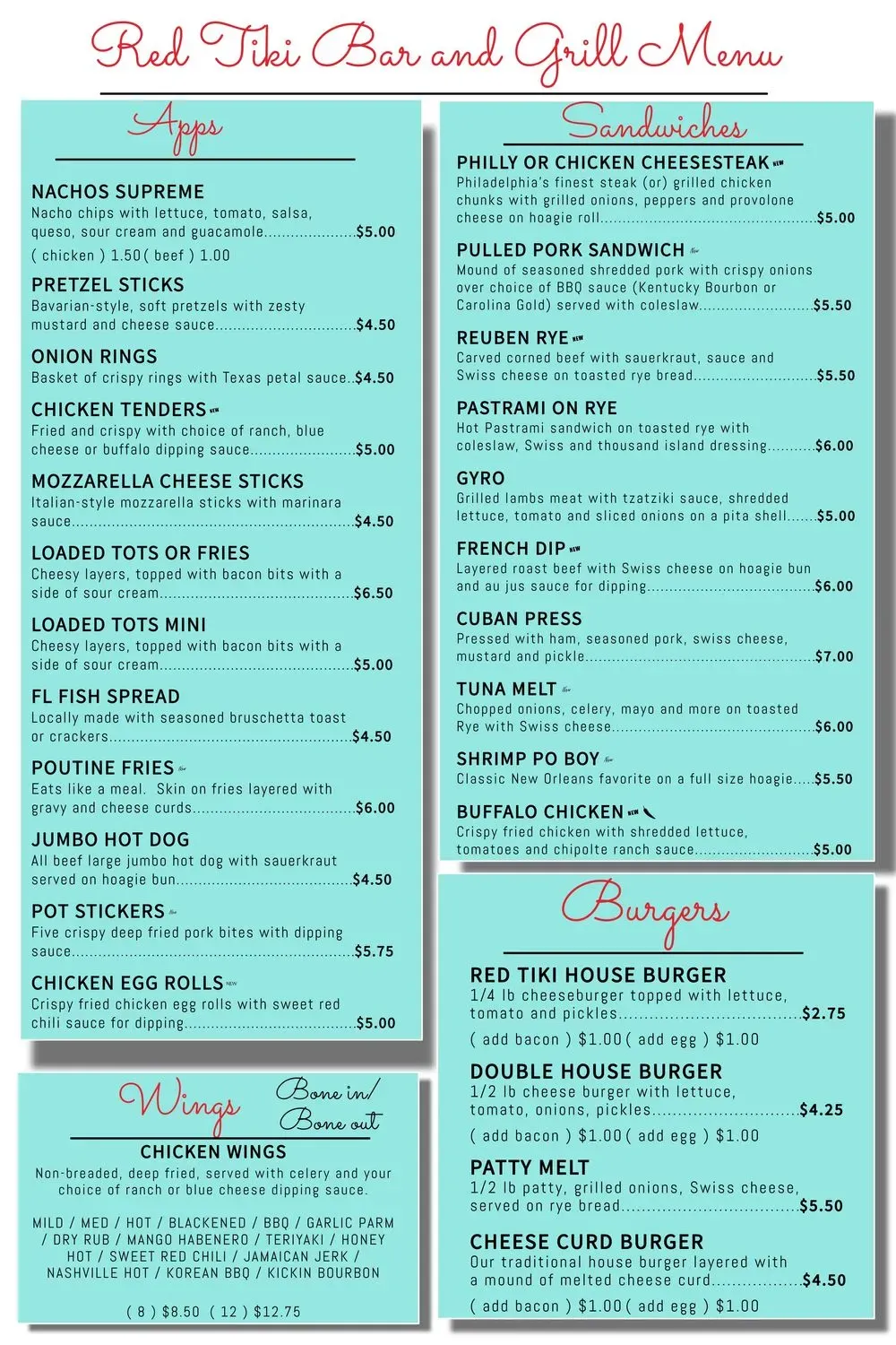 Menu 1