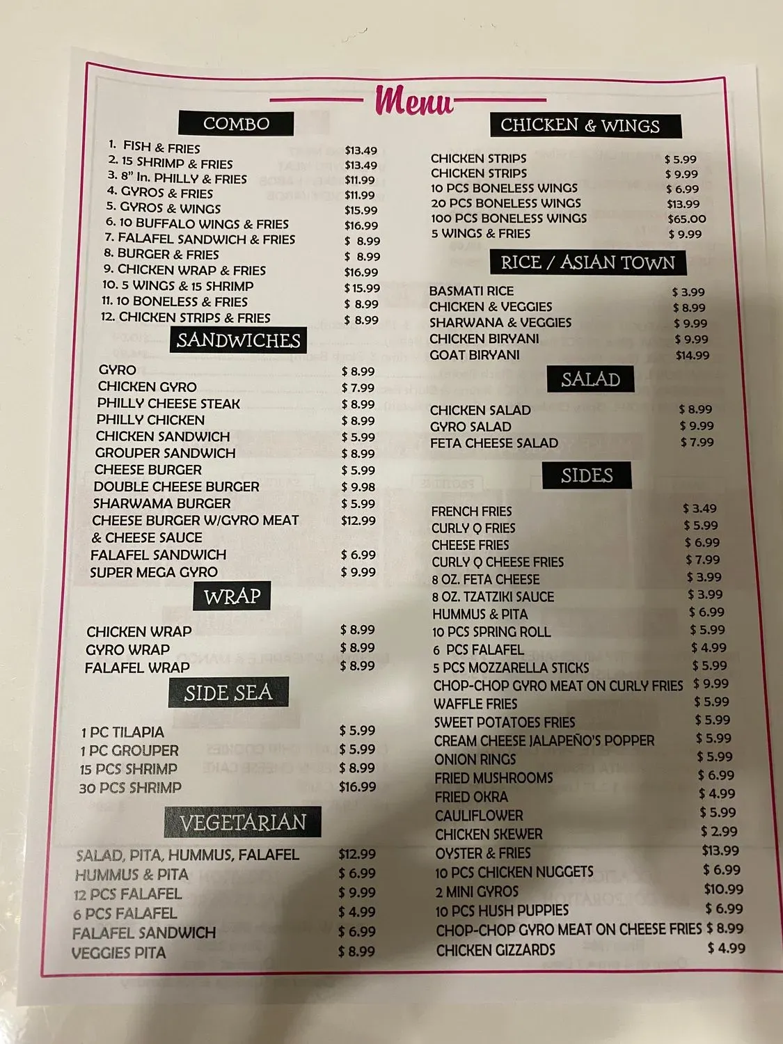 Menu 1