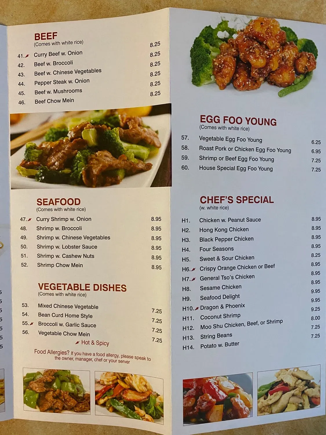 Grand Buffet Menu - Updated November 2025